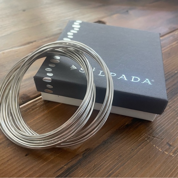 Silpada 925 Sterling Silver 21 Bangle Salute Interlocking - Picture 1 of 4